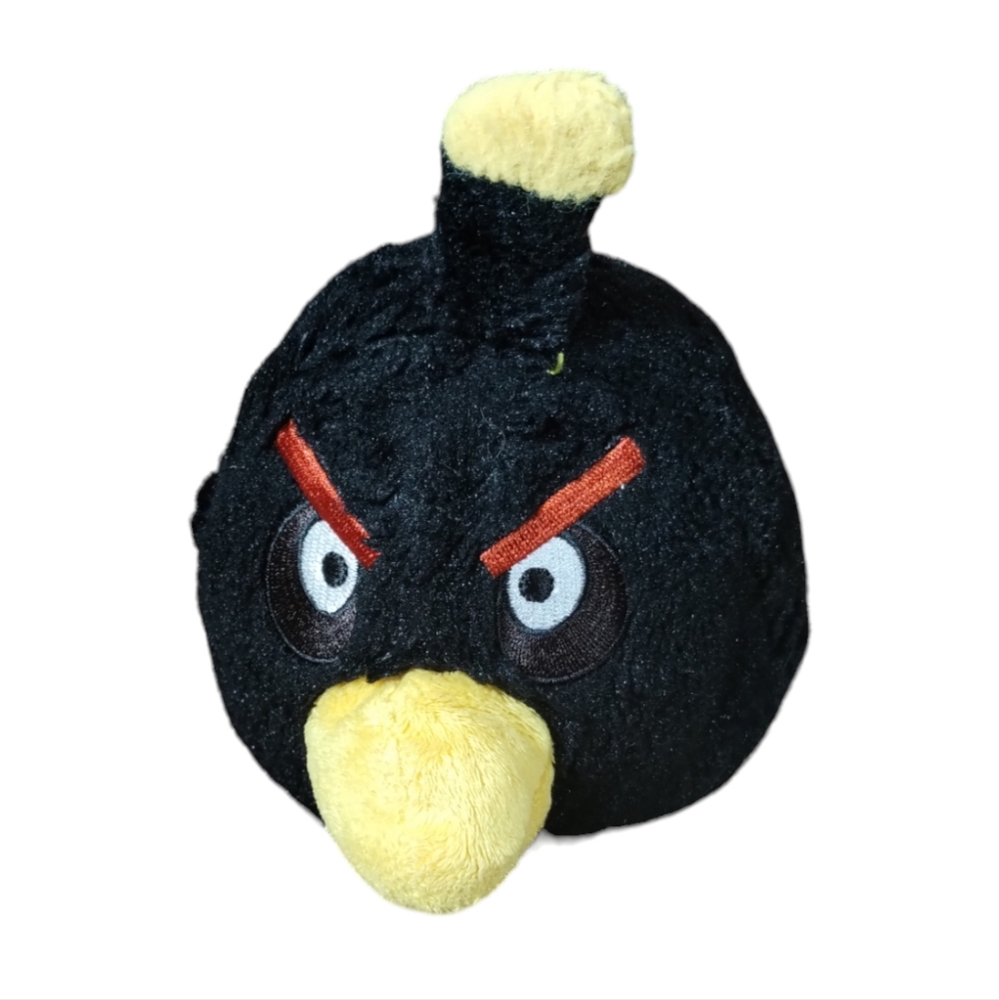Angry Birds Plush Black Bird Crow Around Toy  Stuffed Animal 5" NO SOUND 2010